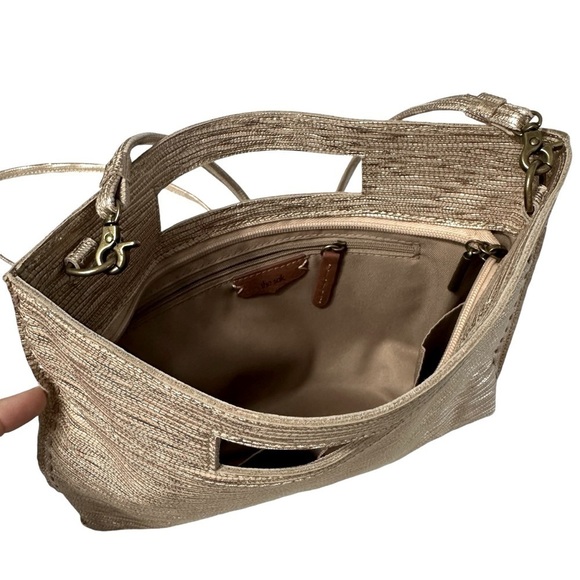 The Sak Linden Crossbody Clutch Handbag, Light Shimmer Gold - Picture 7 of 10